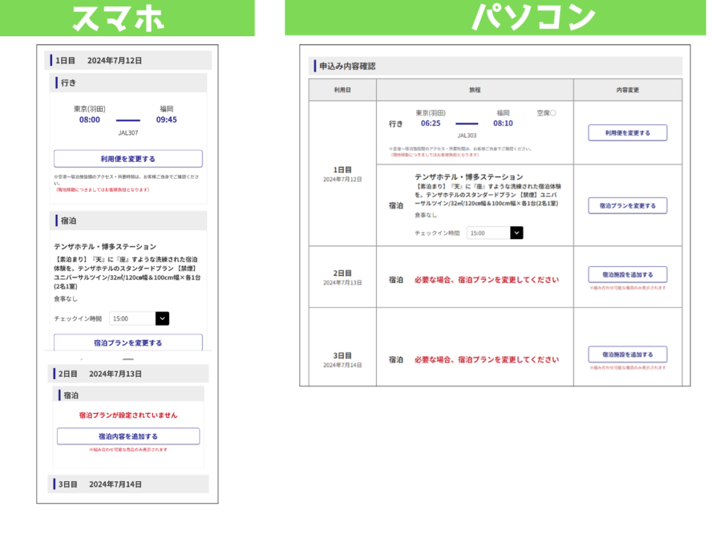 日本旅行 1泊のみ 1泊3日 飛行機パックツアー